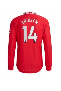 Manchester United Christian Eriksen #14 Fotballdrakt Hjemme Klær 2022-23 Lange ermer